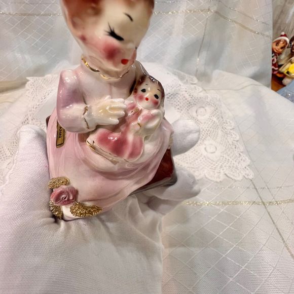 Rare Vintage Josef Originals 1950s Mama & MARY ANN with Baby Doll Figurine - Picture 4 of 10